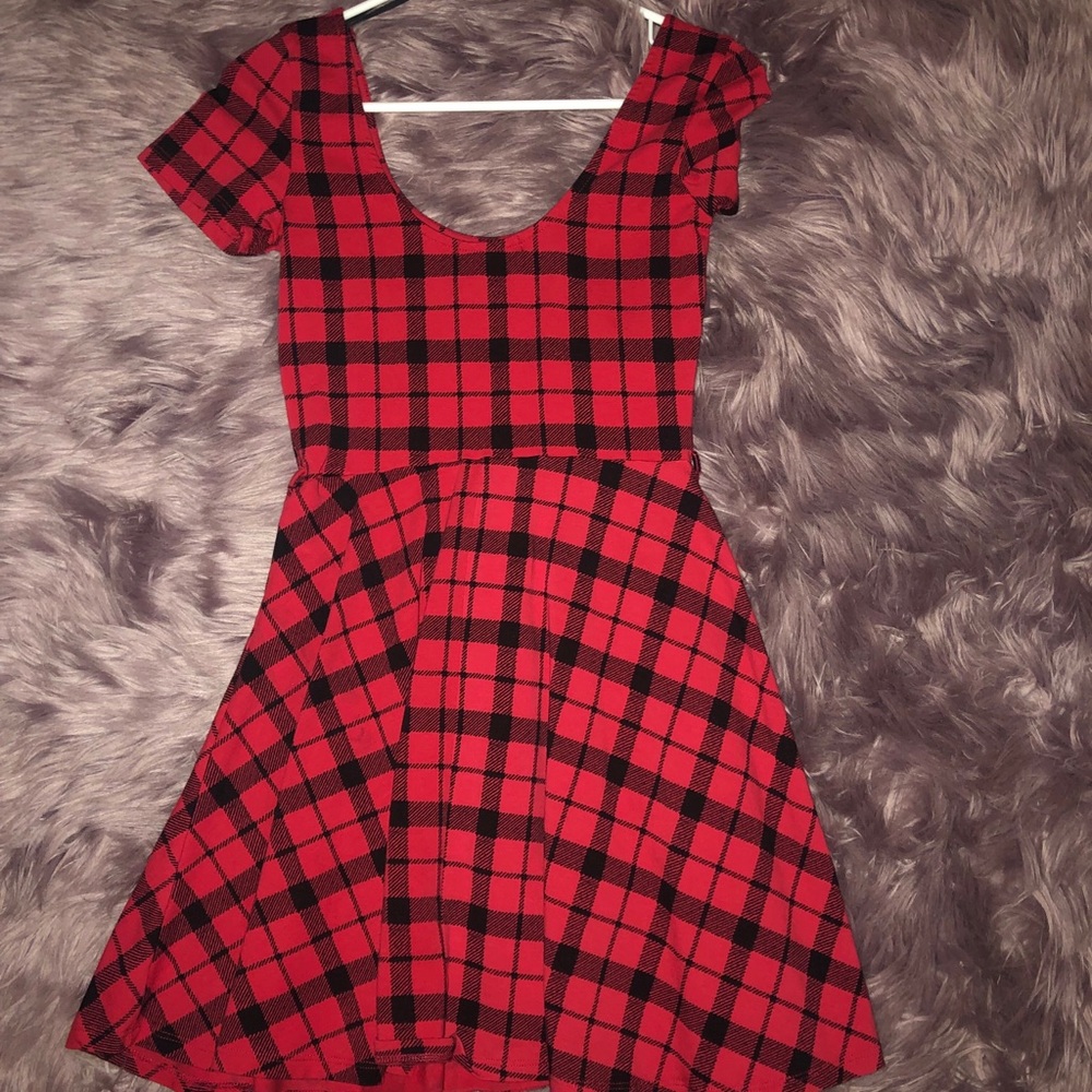 Plaid Flare Dress
